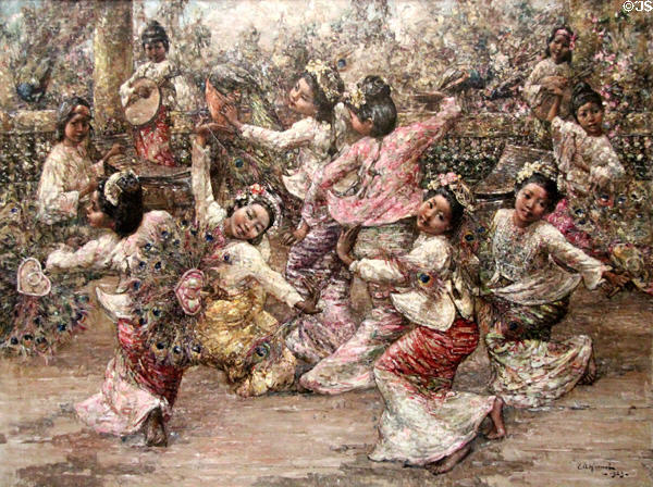 Memories of Mandalay painting (1923) by Edward Atkinson Hornel of Glasgow Boys at Broughton House. Kirkcudbright, Scotland.
