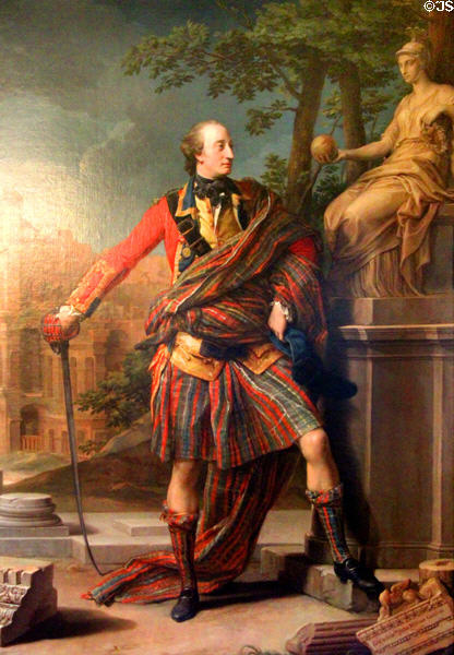Colonel William Gordon (1736-1816) portrait (1766) by Pompeo Batoni at Fyvie Castle. Turriff, Scotland.