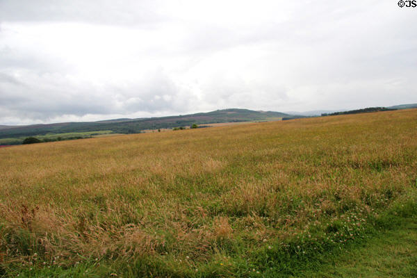 Terrain of Culloden Battlefield which put Highlander Jacobites at disadvantage. Culloden Moor, Scotland.