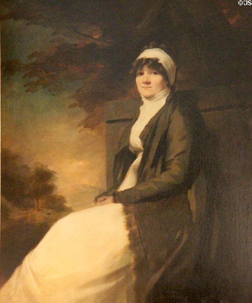 Portrait of Zepherina Loughnan, wife of Henry Veitch of Eliock by Sir Henry Raeburn at Duff House. Banff, Scotland.