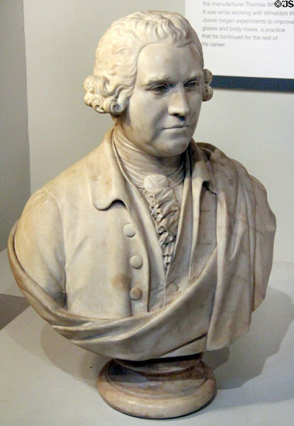 Bust of Josiah Wedgwood (1730-1795) at Potteries Museum & Art Gallery. Hanley, Stoke-on-Trent, England.