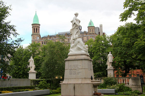 Titanic Memorial & other sculpture on grounds of Belfast City Hall. Belfast, Northern Ireland.