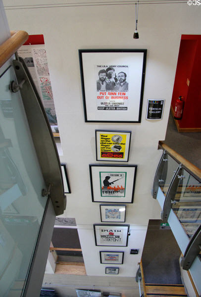 Collection of posters concerning Northern Ireland's politics at Linen Hall Library. Belfast, Northern Ireland.