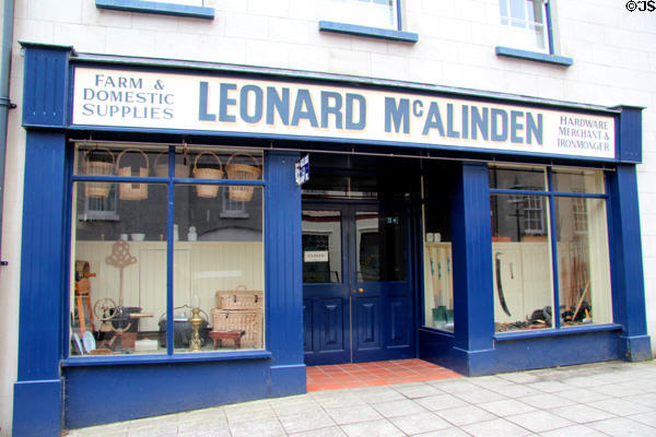 Leonard McAlinden hardware store at Ulster Folk Park. Belfast, Northern Ireland.