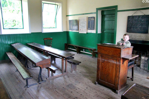 Interior of Ballydown National School at Ulster Folk Park. Belfast, Northern Ireland.