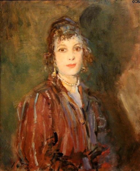 Miss Mary Clare portrait (1915-20) by Ambrose McEvoy at Ulster Museum. Belfast, Northern Ireland.
