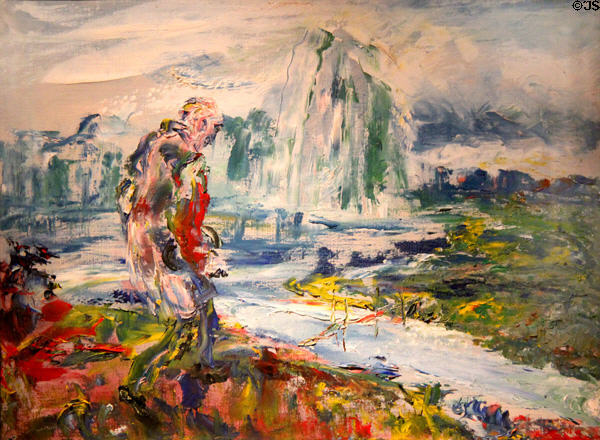 On Through the Silent Lands painting (1951) by Jack Butler Yeats at Ulster Museum. Belfast, Northern Ireland.
