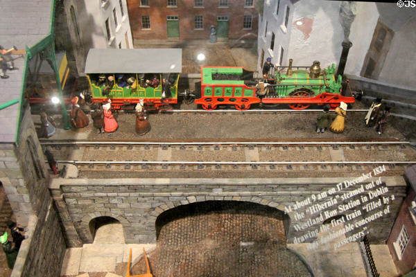 Model of Ireland's first railway (1820) in Dublin at Ulster Transport Museum. Belfast, Northern Ireland.