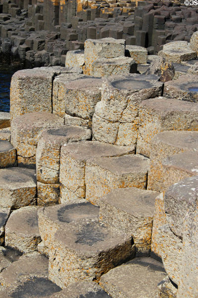 Varying step shapes at Giant's Causeway. Northern Ireland.