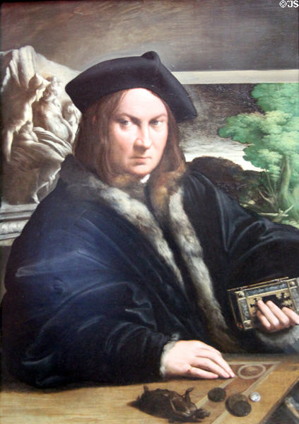 Portrait of a Man (1524) by Parmigianino at National Gallery. London, United Kingdom.