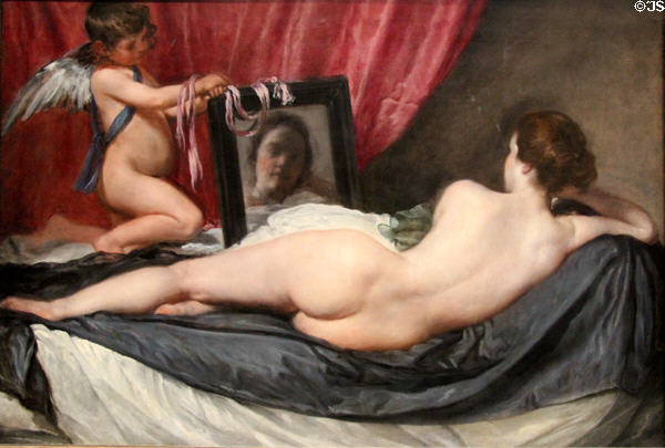 Toilet of Venus painting (1647-51) by Diego Velázquez at National Gallery. London, United Kingdom.