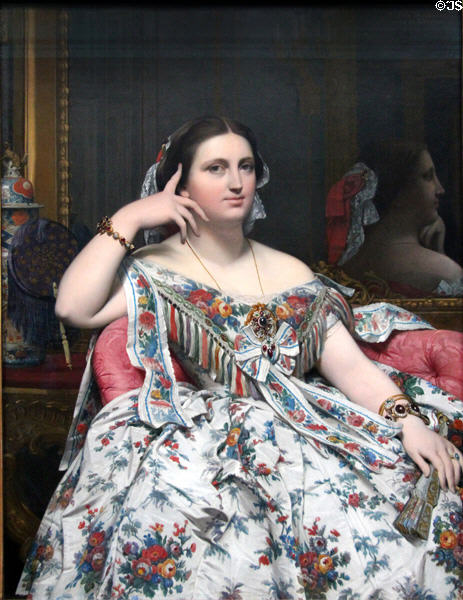Portrait of Madame Moitessier (1856) by Jean-Auguste-Dominique Ingres at National Gallery. London, United Kingdom.