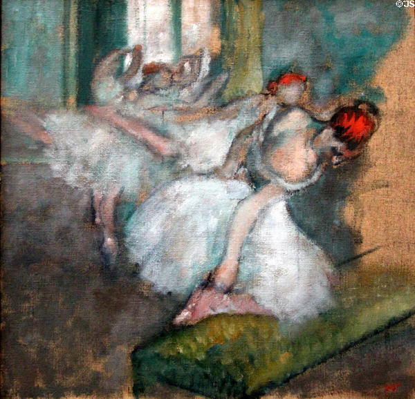 Ballet Dancers painting (c1890-1900) by Edgar Degas at National Gallery. London, United Kingdom.