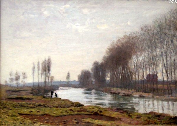Petit Bras of the Seine at Argenteuil painting (1872) by Claude Monet at National Gallery. London, United Kingdom.