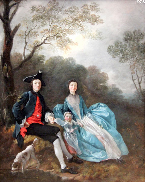 Thomas Gainsborough with wife & daughter self portrait (c1748) at National Gallery. London, United Kingdom.