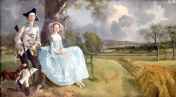 Mr & Mrs Andrews painting (c1750) by Thomas Gainsborough at National Gallery. London, United Kingdom.