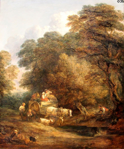 Market Cart painting (1786) by Thomas Gainsborough at National Gallery. London, United Kingdom.