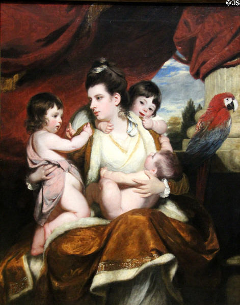 Lady Cockburn & three sons portrait (1773) by Sir Joshua Reynolds at National Gallery. London, United Kingdom.