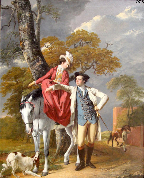 Mr & Mr Thomas Coltman painting (c1770-2) by Joseph Wright of Derby at National Gallery. London, United Kingdom.