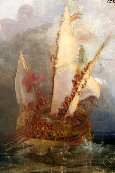 Detail of Ulysses deriding Polyphemus - Homer's Odyssey painting (1829) by Joseph Mallord William Turner at National Gallery. London, United Kingdom.