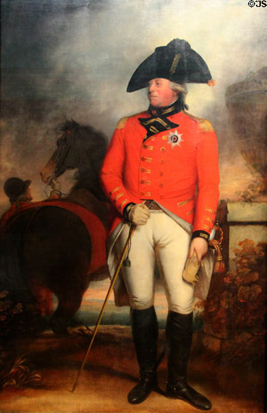 King George III (b1738 r1760-1820) portrait (c1800) by studio of Sir William Beechey at National Portrait Gallery. London, United Kingdom.