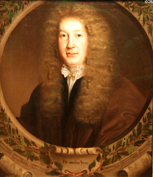 Poet John Dryden portrait (1668) by John Michael Wright at National Portrait Gallery. London, United Kingdom.