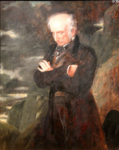 Poet William Wordsworth portrait (1842) by Benjamin Robert Haydon at National Portrait Gallery. London, United Kingdom.