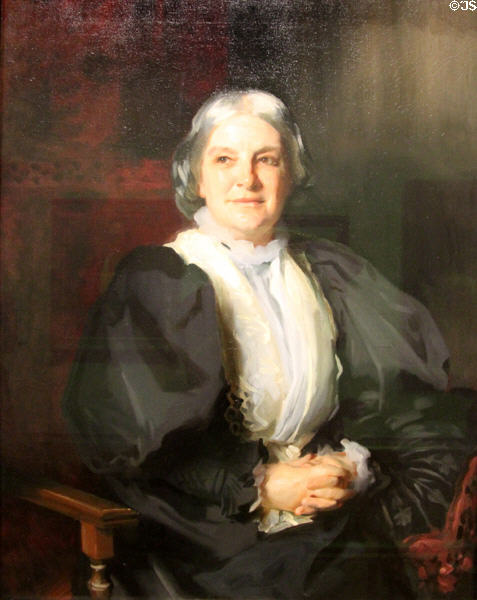 Octavia Hill (1838-1912) National Trust co-founder portrait (1898) by John Singer Sargent at National Portrait Gallery. London, United Kingdom.
