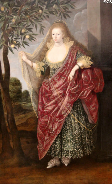 Lady Tanfield portrait (c1615) by unknown British artist at Tate Britain. London, United Kingdom.