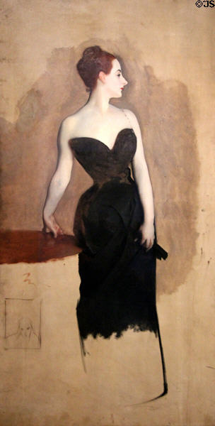Study of Madame Gautreau painting (1884) by John Singer Sargent at Tate Britain. London, United Kingdom.