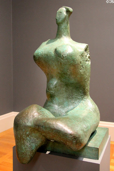 Woman bronze sculpture (1957-8) by Henry Moore at Tate Britain. London, United Kingdom.