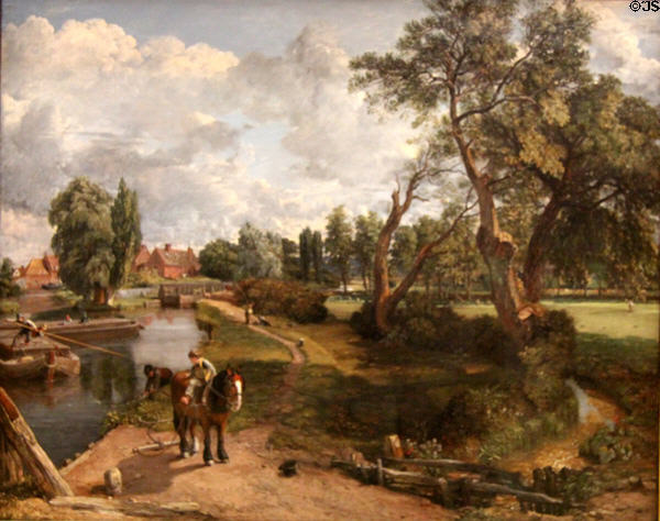 Scene on a Navigable River painting (1816-7) by John Constable at Tate Britain. London, United Kingdom.