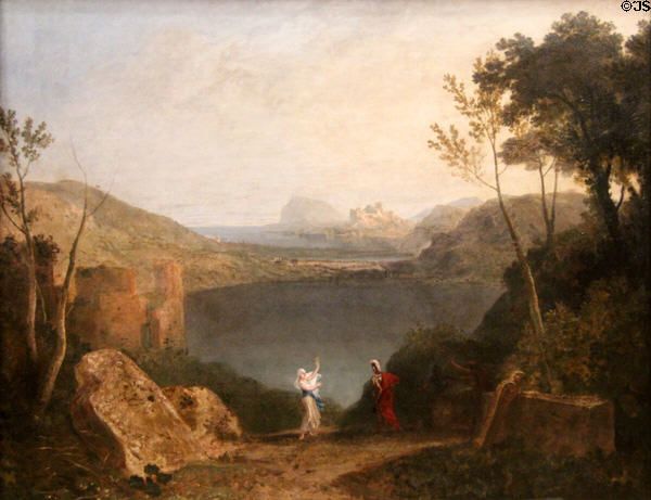 Aeneas & Sibyl, Lake Avernus painting (c1798) by Joseph Mallord William Turner at Tate Britain. London, United Kingdom.