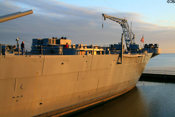 Aft crane of Battleship Alabama. Mobile, AL.