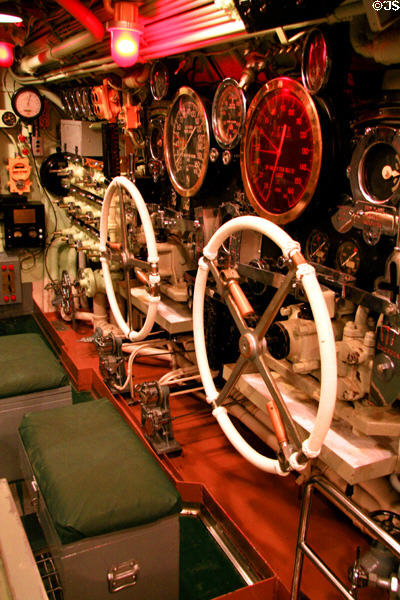 Control room of Submarine USS Drum. Mobile, AL.