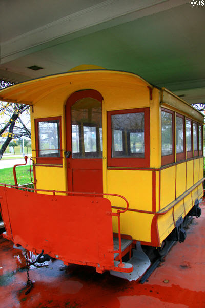Mobile's last mule drawn streetcar retired in 1902 opposite the Phoenix Fire Museum. Mobile, AL.