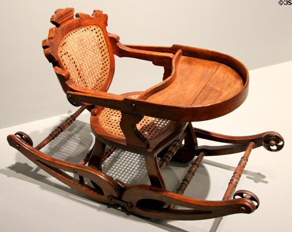 Four position high chair (c1860) at Mobile Museum of Art. Mobile, AL.