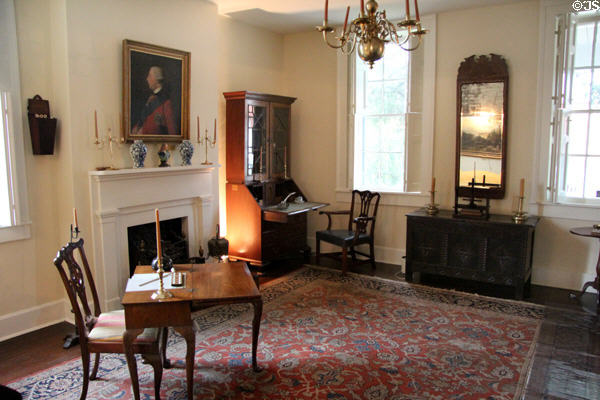 Informal parlor or library at Conde-Charlotte Museum. Mobile, AL.