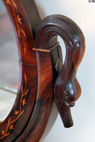 Swan neck detail on dressing table at Conde-Charlotte Museum. Mobile, AL.