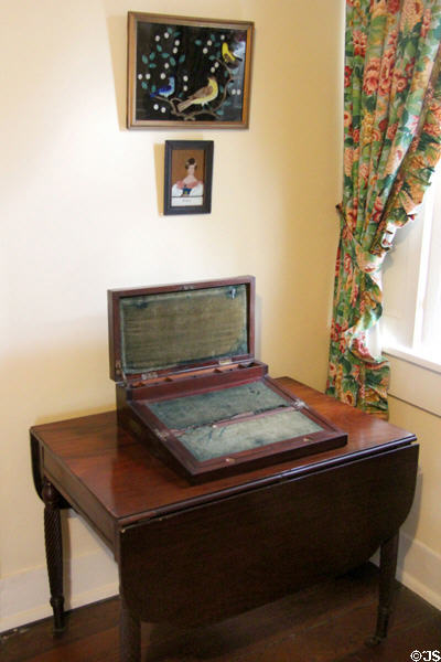 Portable fold-open writing desk at Conde-Charlotte Museum. Mobile, AL.