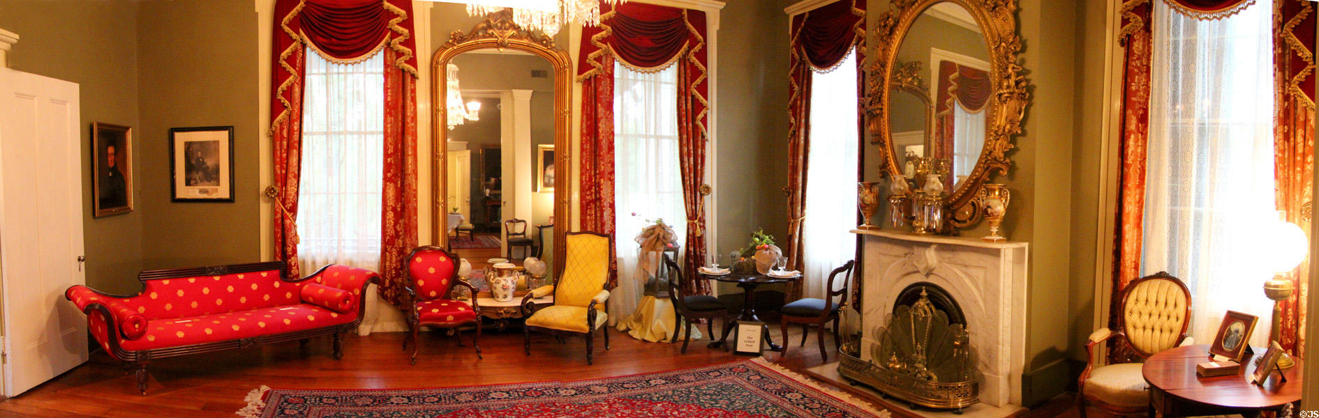 Parlor with sofa & chairs at Oakleigh Plantation. Mobile, AL.
