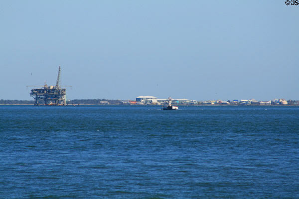 Oil platform at mouth of Mobile Bay. AL.