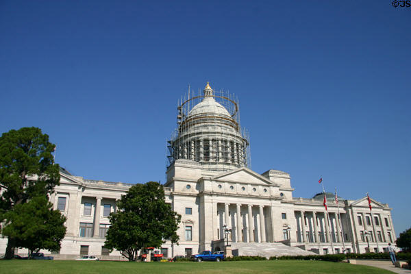 Arkansas State Capitol (1899-1915). Little Rock, AR. Architect: George R. Mann then Cass Gilbert. On National Register.