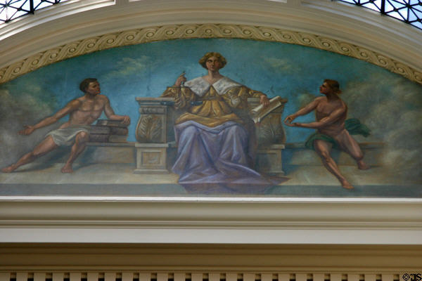 Mural of Justice by Paul Heerwagen in Arkansas State Capitol. Little Rock, AR.