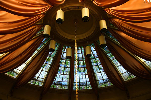 Stained-glass skylight of Senate chamber of Arkansas State Capitol. Little Rock, AR.