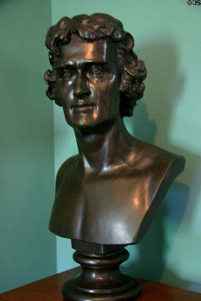Bronze bust of Thomas Jefferson (c1937) in Old State House Museum. Little Rock, AR.