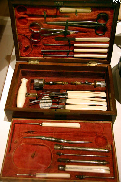 Medical Instruments from Mexican American War era (1846-8) at Old State House Museum. Little Rock, AR.