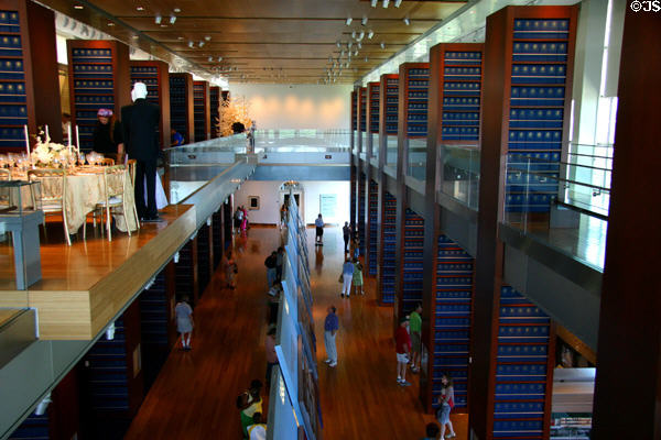 Atrium of Clinton Presidential Library. Little Rock, AR.