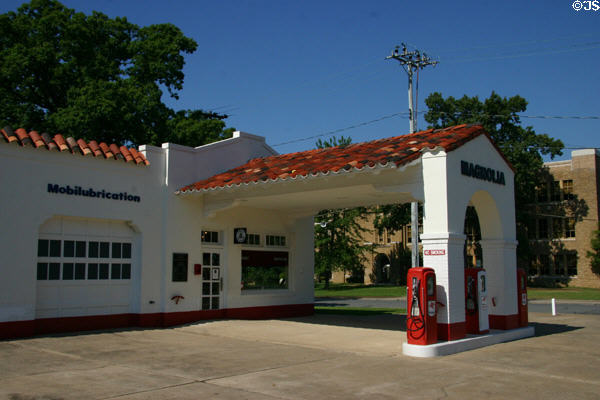 Heritage Mobil gas station now used a National Parks interpretation center for Central High School National Historic Site where U.S. sent in army to force end to segregation. Little Rock, AR.