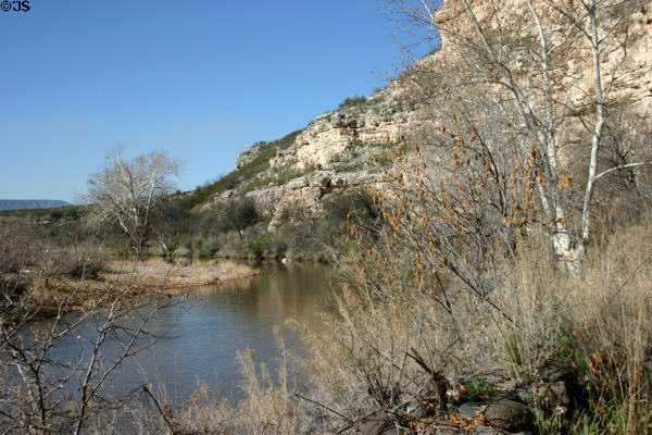 River at Montezuma Castle National Monument. AZ.